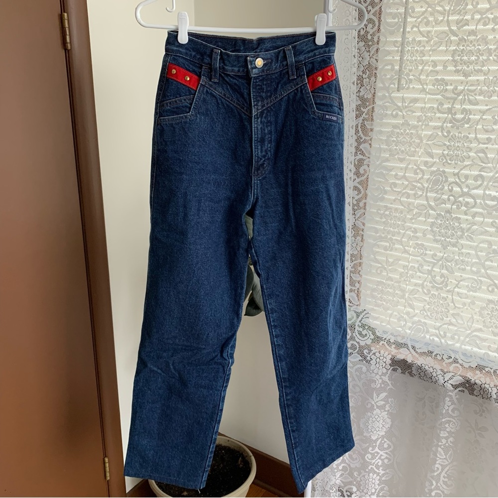 Vintage Authentic Rockies Jeanswear Red Accent Jeans